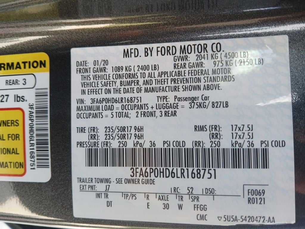 2020 Ford Fusion SE